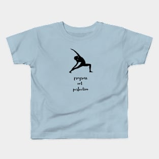 yoga - progress not perfection Kids T-Shirt